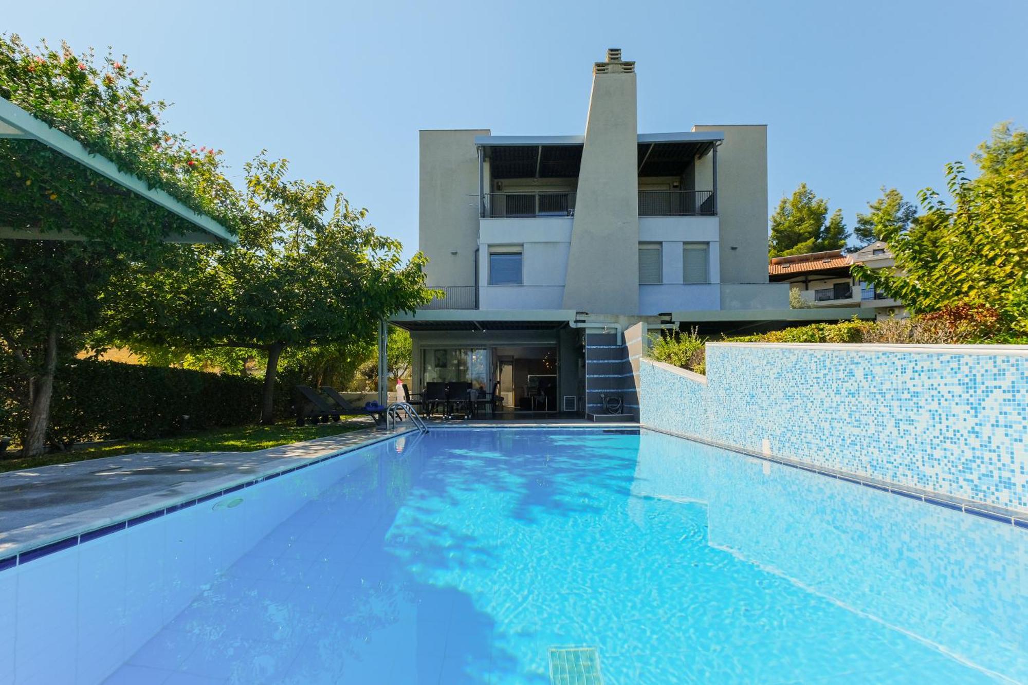 Deluxe Chrousso Pool Villa Палиури Экстерьер фото