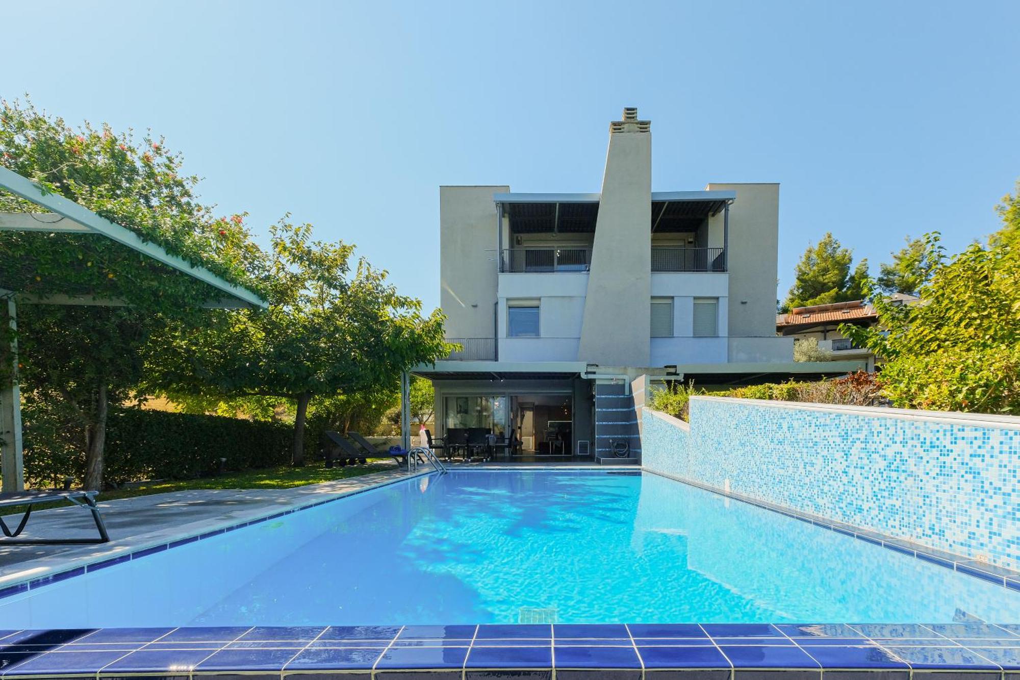 Deluxe Chrousso Pool Villa Палиури Экстерьер фото